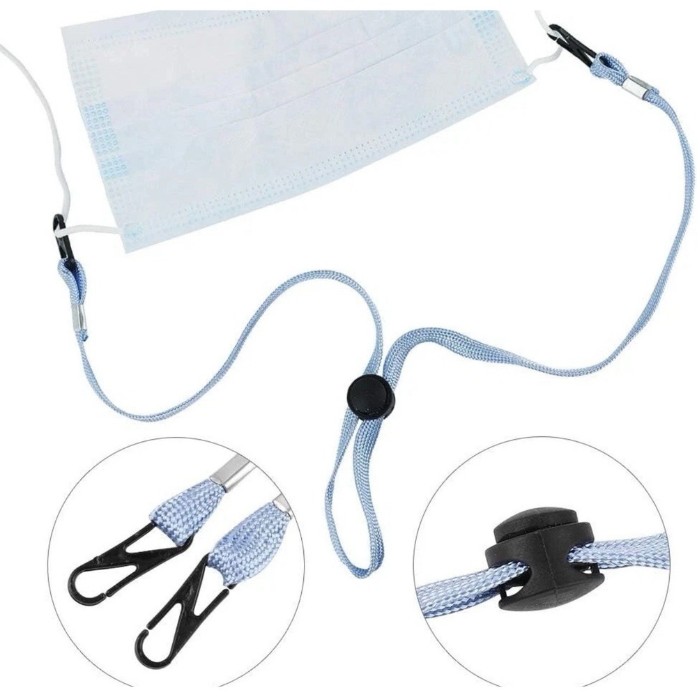 20 Adjustable Face Mask Holder Lanyards Around Neck Count for Men, Women & Kids